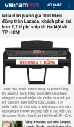 How vietnammoi.vn looks like on a mobile device such as an iPhone.