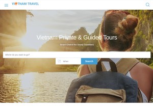 How vietnamtravel.com looks like on a tablet such as an iPad.