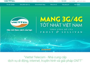 How viettel.vn looks like on a tablet such as an iPad.