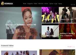How viewnaija.com looks like on a tablet such as an iPad.