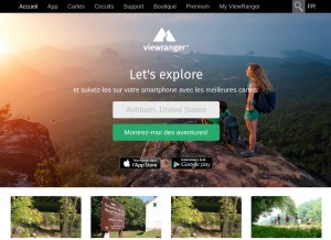 How viewranger.com looks like on a tablet such as an iPad.