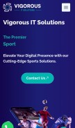 How vigorousit.com looks like on a mobile device such as an iPhone.