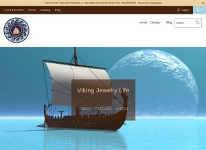 How vikingjewelry.life looks like on a tablet such as an iPad.