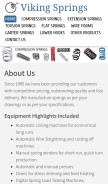 How vikingsprings.com looks like on a mobile device such as an iPhone.