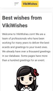 How vikiwishes.com looks like on a mobile device such as an iPhone.