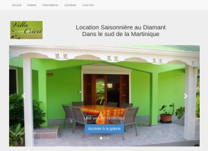 How villacricri.fr looks like on a tablet such as an iPad.
