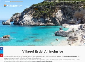 How villaggiestivi.com looks like on a tablet such as an iPad.