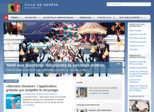 How ville-geneve.ch looks like on a tablet such as an iPad.