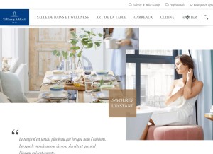 How villeroy-boch.com looks like on a tablet such as an iPad.