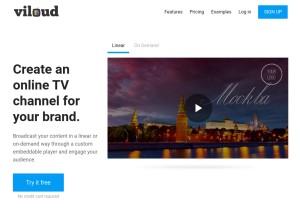 How viloud.tv looks like on a tablet such as an iPad.