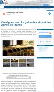How vin-vigne.com looks like on a mobile device such as an iPhone.
