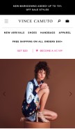 How vincecamuto.com looks like on a mobile device such as an iPhone.