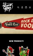 How vinceray.com looks like on a mobile device such as an iPhone.