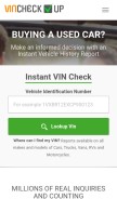 How vincheckup.com looks like on a mobile device such as an iPhone.