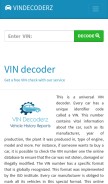 How vindecoderz.com looks like on a mobile device such as an iPhone.