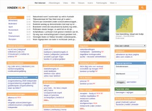 How vinden.nl looks like on a tablet such as an iPad.