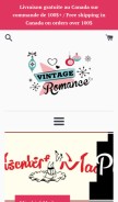 How vintageromance.ca looks like on a mobile device such as an iPhone.