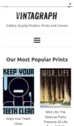 How vintagraph.com looks like on a mobile device such as an iPhone.