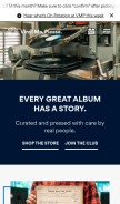 How vinylmeplease.com looks like on a mobile device such as an iPhone.