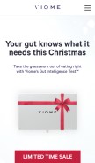 How viome.com looks like on a mobile device such as an iPhone.