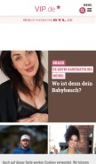 How vip.de looks like on a mobile device such as an iPhone.