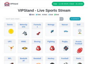 How vipstand.se looks like on a tablet such as an iPad.