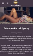 How vipvixensbahamas.com looks like on a mobile device such as an iPhone.