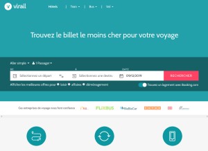 How virail.fr looks like on a tablet such as an iPad.