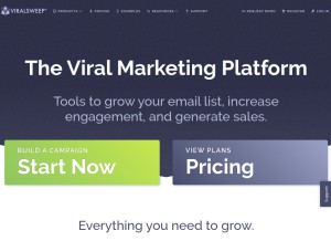 How viralsweep.com looks like on a tablet such as an iPad.