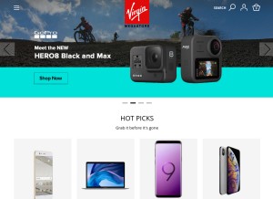 How virginmegastore.ae looks like on a tablet such as an iPad.