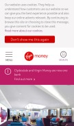 How virginmoney.com looks like on a mobile device such as an iPhone.