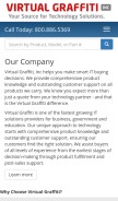 How virtualgraffiti.com looks like on a mobile device such as an iPhone.