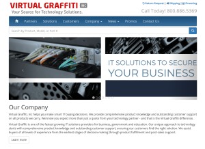 How virtualgraffiti.com looks like on a tablet such as an iPad.