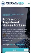 How virtualrns.com looks like on a mobile device such as an iPhone.