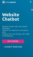 How virtualspirits.com looks like on a mobile device such as an iPhone.