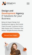 How virtuenetz.com looks like on a mobile device such as an iPhone.