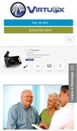 How virtuox.net looks like on a mobile device such as an iPhone.
