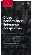 How virtustream.com looks like on a mobile device such as an iPhone.