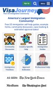 How visajourney.com looks like on a mobile device such as an iPhone.