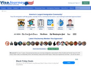 How visajourney.com looks like on a tablet such as an iPad.