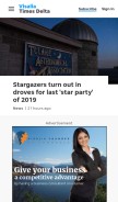 How visaliatimesdelta.com looks like on a mobile device such as an iPhone.