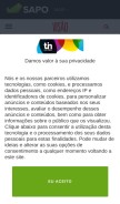 How visao.pt looks like on a mobile device such as an iPhone.