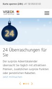 How viseca.ch looks like on a mobile device such as an iPhone.