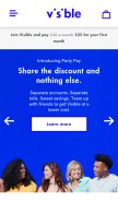 How visible.com looks like on a mobile device such as an iPhone.