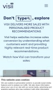 How visii.com looks like on a mobile device such as an iPhone.