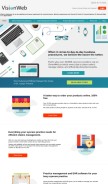 How visionweb.com looks like on a mobile device such as an iPhone.