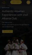 How visitalbania.club looks like on a mobile device such as an iPhone.