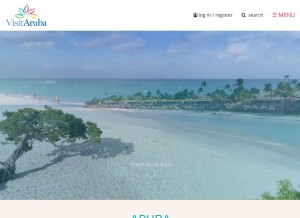 How visitaruba.com looks like on a tablet such as an iPad.