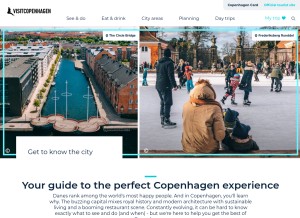 How visitcopenhagen.com looks like on a tablet such as an iPad.