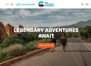 How visitcos.com looks like on a tablet such as an iPad.
